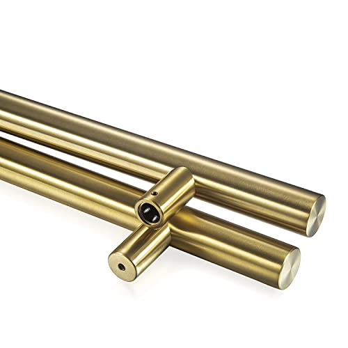 TOGU TG-6012 24 inches Solid Standoffs Heavy-Duty Commercial Grade-304 Stainless Steel Push Pull Door Handle/Barn Door Pull Handle/Glass Pulls, Satin Gold Finish - Image 5