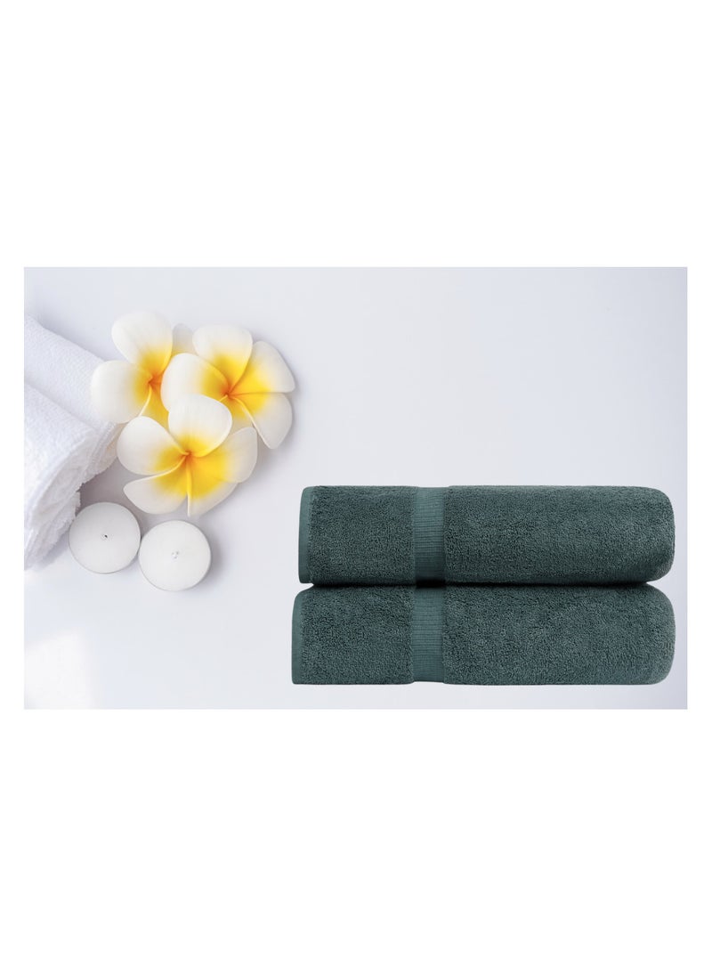 CLEANUP TOWELS - Cleanup Towels Set of 02 Bath Sheets. Size 90x170 Cm. Durable Quality With Excellent Color Options Specially Designed To Match Your Washroom And Home As You Desire. Well Absorbant Durable Lasts Long. 550 + GSM Guranteed. - Image 1