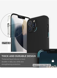 Theodor Protective Slim Fit Case Liquid Silicone Cover with Full Body Protection Anti-Scratch Shockproof Case For iPhone 15 Pro Max Black - Parkour special events  - Image 4