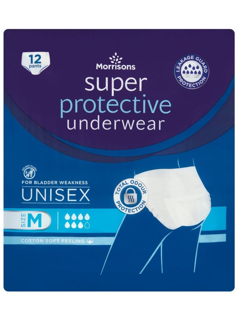Morrisons - Super Protection Underwear Medium 12 Pcs Pack - Image 1