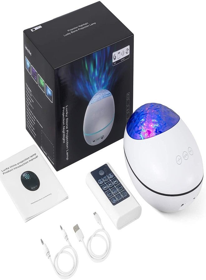Abhsant Ocean Wave Night Light Projector with Bluetooth Speaker Music Function 8 Colors Changing LED Light Built-in Music Player Bedroom Ocean Wave Night Light Projector - Image 5