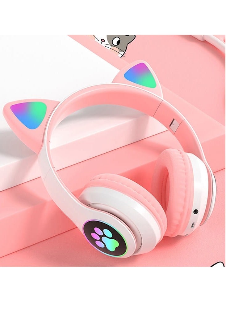 BT5.0 Wireless Cat Ear Headphone With LED Lights - Image 2