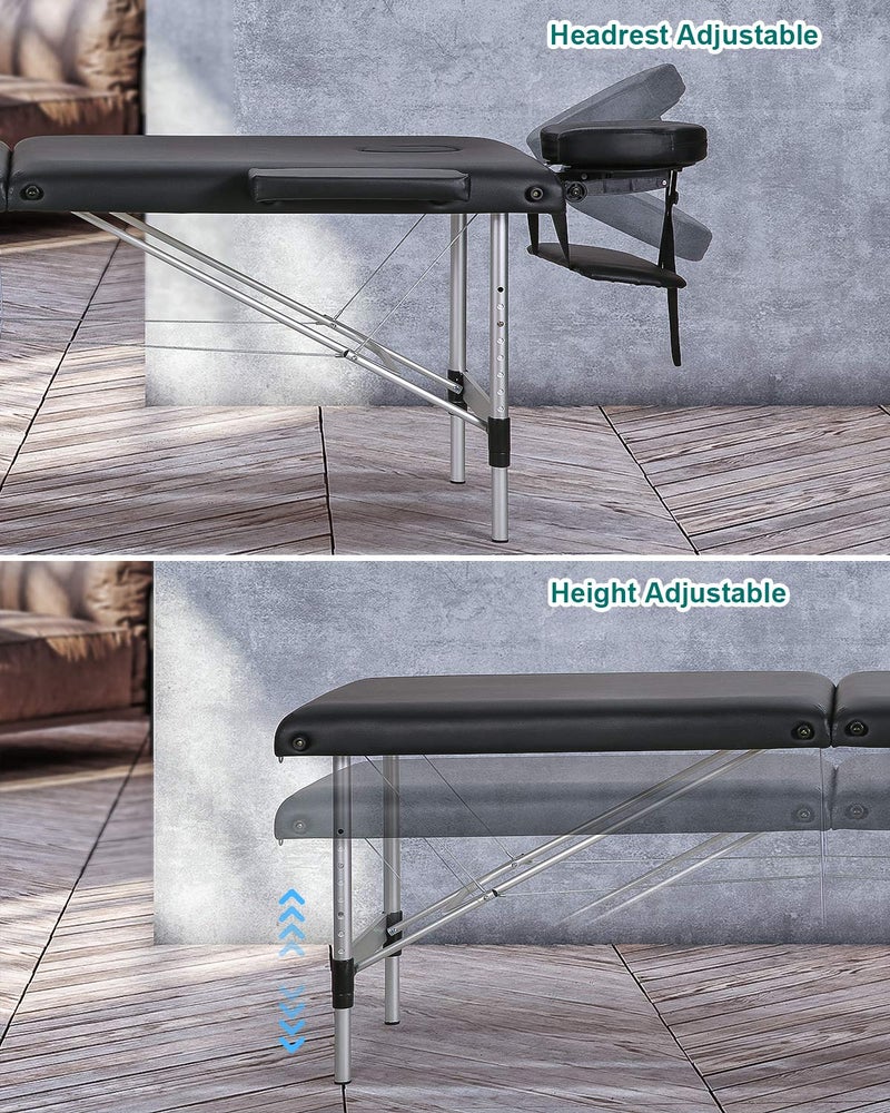 Generic ACi Massage Table Portable Massage Bed SPA Bed Lash Bed Facial Bed 84 Inch 2 Section Aluminum Full Accessories Home Shop - Image 4