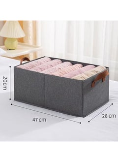 TYCOM Foldable Clothes Storage Bins with Handles 4 Pack Closet Organizer Bins for Clothes Toys Office Supplies Sundries 47 By 28 By 20 CM Gray.  - Image 2