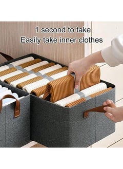 TYCOM Foldable Clothes Storage Bins with Handles 4 Pack Closet Organizer Bins for Clothes Toys Office Supplies Sundries 47 By 28 By 20 CM Gray.  - Image 5
