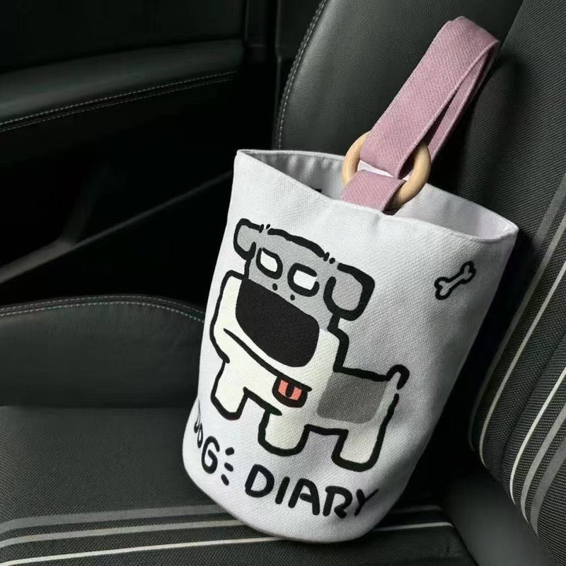 Office Workers Portable Handbag Canvas Bucket Bag Cute Bucket Hand-Carried Lunch Bag Baoma Going Out Famous - Image 3