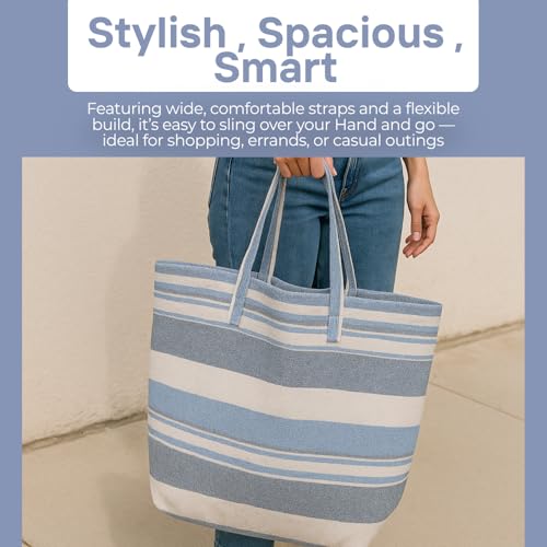 Värde Laundry Bag with Handle Pack of 1 | Foldable Clothes Laundry Bag | Also Works as Carry Bag | Lightweight & Durable | Perfect for College, Travel, and Daily Use | Kerala Blue Bell - Image 4