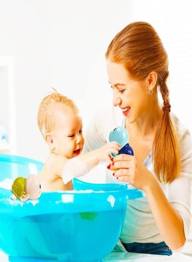 Fruhrer Plastic Floating Bathtub Toy for Kids, Cute Bathing Toys for Toddlers, Water Toys, Floating Pool Toys, Baby Swimming Floating Playing Toys, Multicolor, Age 0-3 Years (Multi) (Turtle, 2) - Image 2