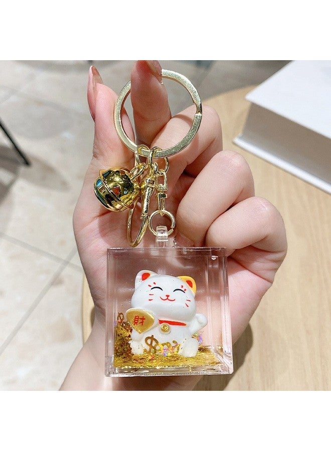 Luckier Cat Doll Girl Crystal elry Gusset Car Keychain Pendant Cute Schoolbag New Year Gift