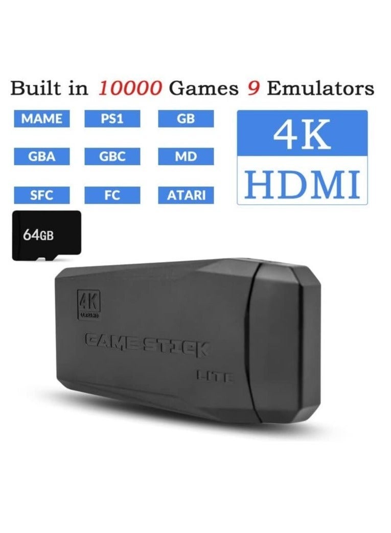 ELTRAZONE Wireless Retro Game Console, Plug and Play Video Game Stick Built in 10000+ Games,9 Classic Emulators, 4K High Definition HDMI Output for TV with Dual 2.4G Wireless Controllers - Image 2