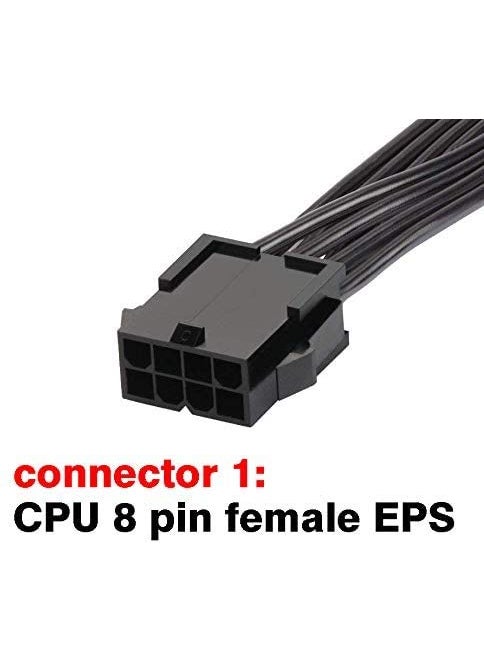 TeamProfitcom TeamProfitcom CPU 8 Pin Power Extension Cable ATX CPU 8 Pin Female to 8(4+4) Pin Male EPS Extension Cable for Motherboard (Not PCI-e VGA) 12 Inches (2 Pack)  - Image 3