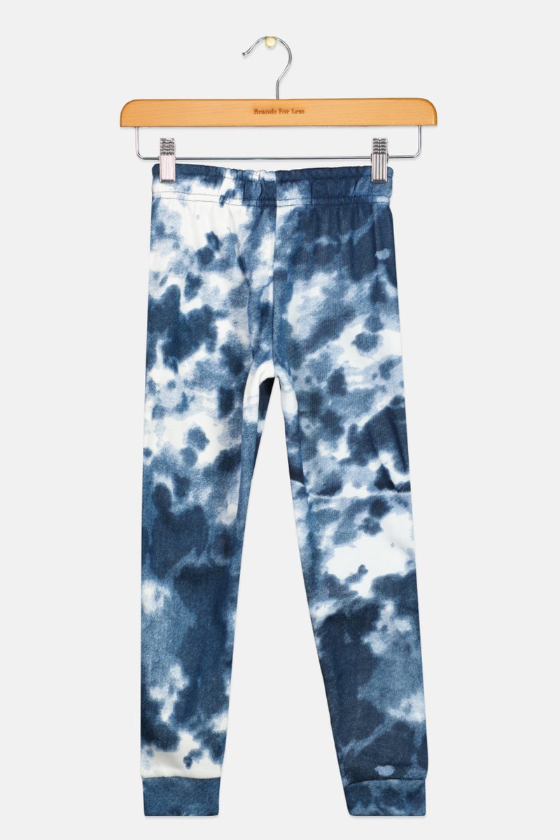 brooklyn Toddlers Boy Pull On Tie-Dye Jogger Pants, White - Image 2