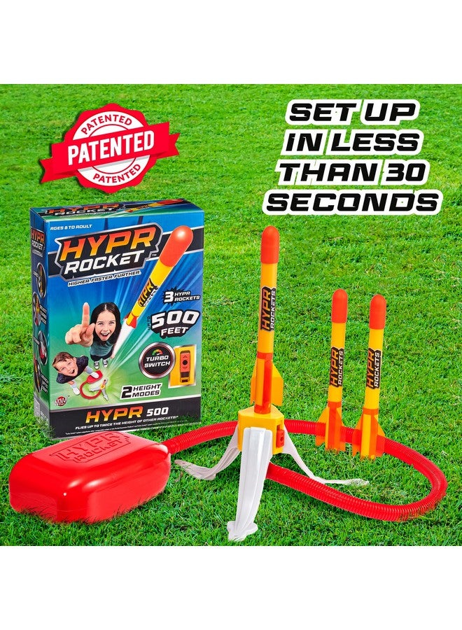 Flybar Hypr Rocket Launcher for Kids - Patented Designed Launcher Reach up to 500 Feet with Turbo Mode, 3 Rockets Included, Connectable Launcher for Multi Player Fun, Easy Set Up, Durable, Kids Outdoor Toys - Image 2