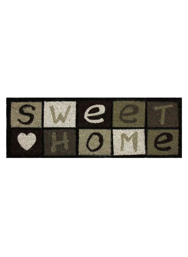 EVIDECO Non-Slip Backing Attractive Design Sweet Home Printed Door Mat Multicolour 25 x 75 cm 1403993 - Image 1