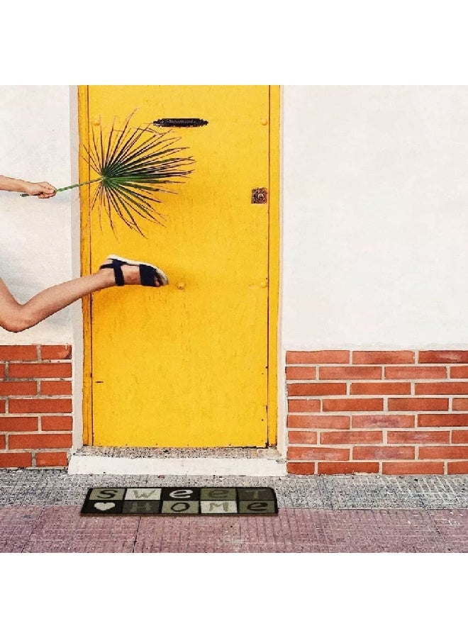 EVIDECO Non-Slip Backing Attractive Design Sweet Home Printed Door Mat Multicolour 25 x 75 cm 1403993 - Image 4