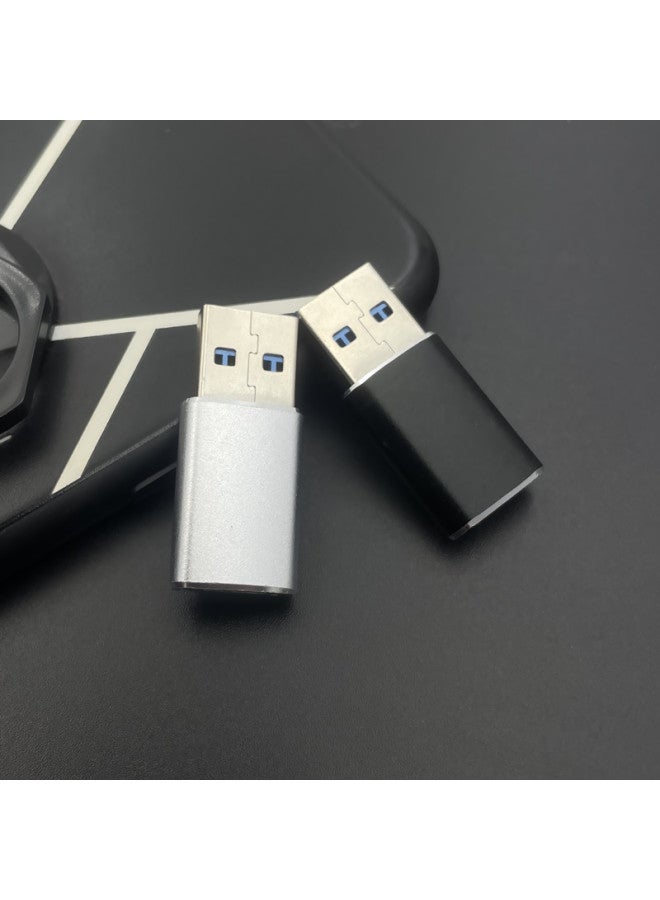 USB3.0 To Type-c Tpc Female To A Male Adapter OTG Mobile Phone Adapter Typec Charging Converter-Interface Form:T1 Short 2.0 Black (high Gloss) - Image 2