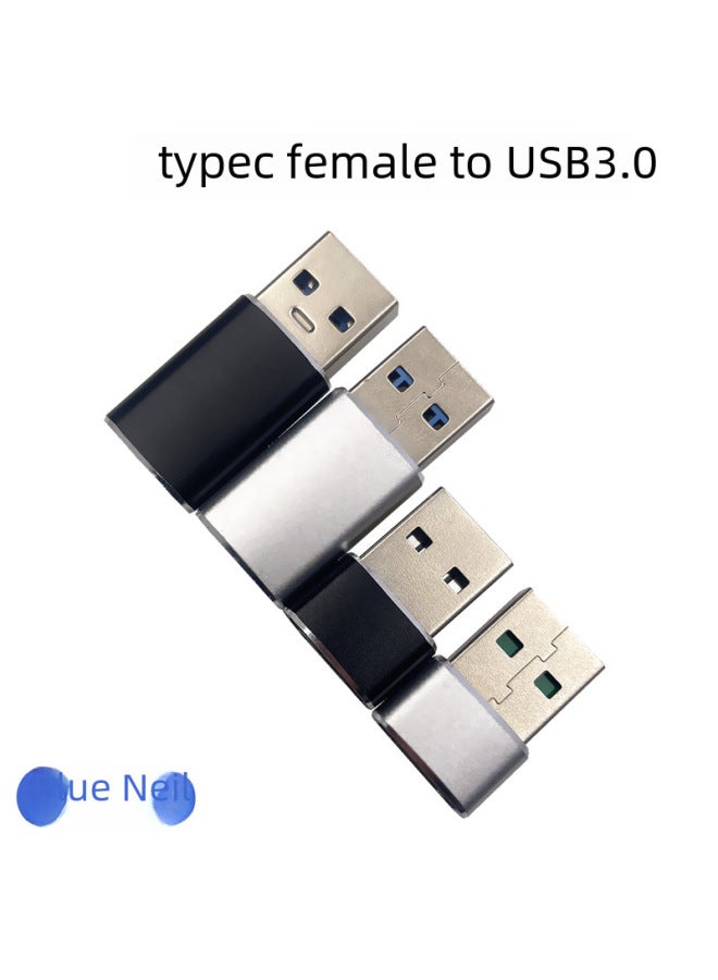 USB3.0 To Type-c Tpc Female To A Male Adapter OTG Mobile Phone Adapter Typec Charging Converter-Interface Form:T1 Short 2.0 Black (high Gloss) - Image 1