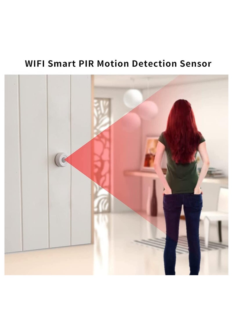 SYOSI WiFi Smart Motion Sensor, Wireless PIR Motion Detector, Indoor Infrared Sensor with Free App Alerts, 360 Degree Detection Range, No Hub Required, Home Security Alarm Compatible with Alexa  - Image 5