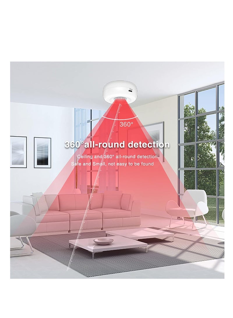 SYOSI WiFi Smart Motion Sensor, Wireless PIR Motion Detector, Indoor Infrared Sensor with Free App Alerts, 360 Degree Detection Range, No Hub Required, Home Security Alarm Compatible with Alexa  - Image 4