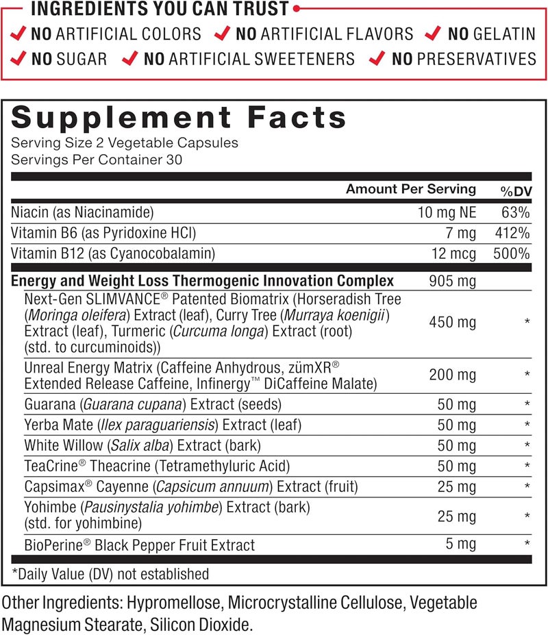 FORCE FACTOR LeanFire with NextGen SLIMVANCE Advanced Thermogenic Fat Burner for Weight Loss with B Vitamins and Capsimax to Boost Metabolism Increase Energy and Enhance Focus 60 Capsules - Image 5