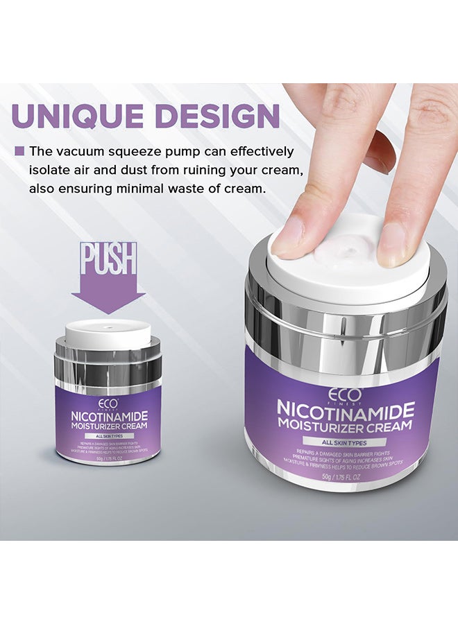 إيكو كريم تبييض النياسيناميد، كريم النمش المرطب، يزيل الكلف والنمش ويتلاشى البقع ويحسن البهتان. - Image 4