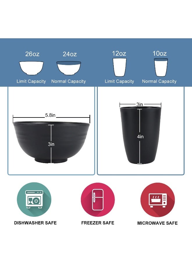 Wrova Wheat Straw Dinnerware Set of 40 Pieces - Image 3