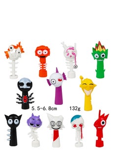 Y&D 12 Piece Sprunki  Figures The Sprunki  Action Figure Toys For Fans Sprunki Series Figures Model Birthday Cake Toppers 