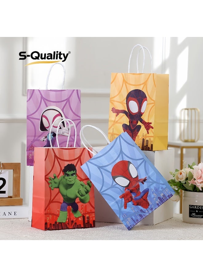 S-Quality Kids Superhero Gift Bags, Colorful Party Favor Bags for Birthday Party, Goodie Bags for Kids, Reusable Gift Bags for Parties and Celebrations  العنوان بالعربية - Image 1
