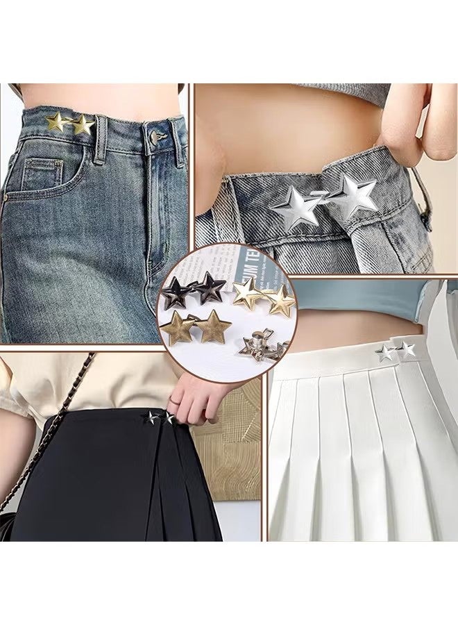 واي جيه 8 مجموعات شداد الخصر، أزرار جان قابلة للفصل لجينز فضفاض، جان زر قابل للضبط مجموعة حزام الخصر، لا يتطلب الخياطة، زر جان فوري مثالي، ضبط زر للسراويل - Image 4