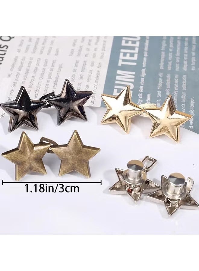 واي جيه 8 مجموعات شداد الخصر، أزرار جان قابلة للفصل لجينز فضفاض، جان زر قابل للضبط مجموعة حزام الخصر، لا يتطلب الخياطة، زر جان فوري مثالي، ضبط زر للسراويل - Image 2