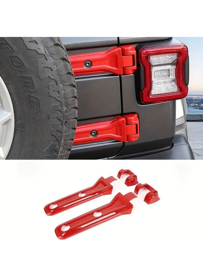 Black Tailgate Hinge Cover Trim For JL Truck Bed 2pcs Durable Appearance Enhancement - Image 5