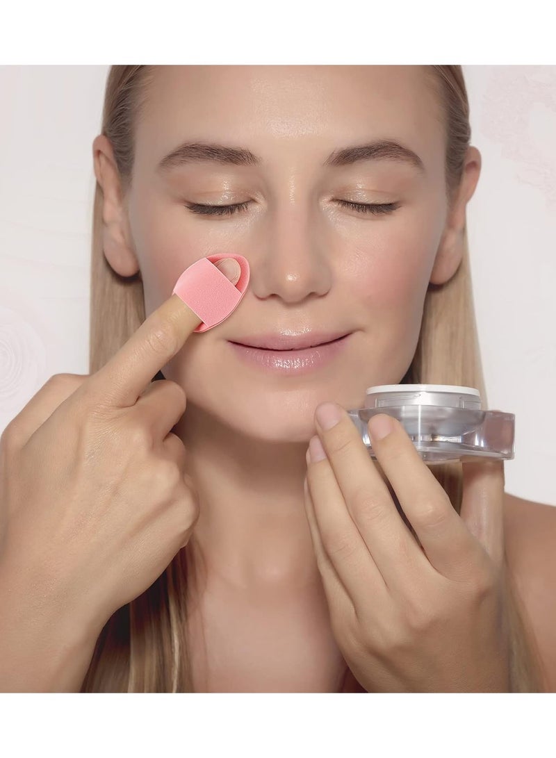 مجموعة إسفنج مكياج صغيرة من 4 قطع – إسفنجة تجميل فائقة النعومة خالية من اللاتكس لمزج كريم الأساس والكونسيلر وظلال العيون – أدوات مكياج احترافية لمظهر ناعم وخالٍ من العيوب - Image 3