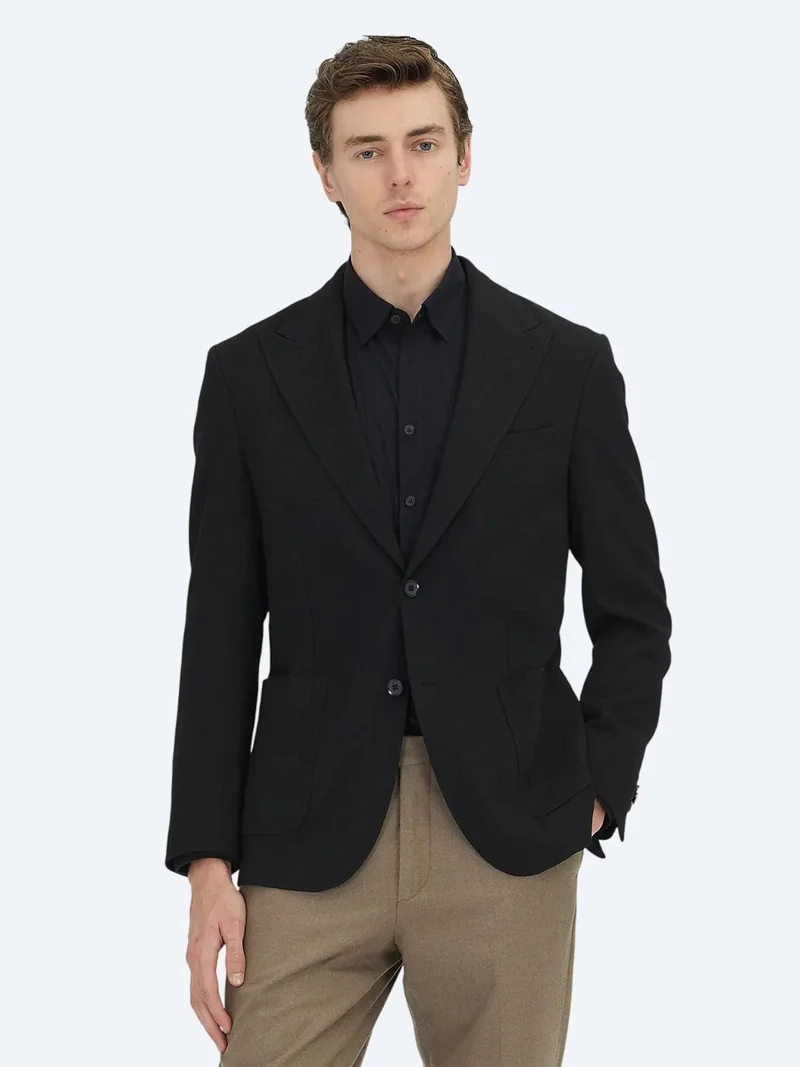 كيب جاكيت أسود عصري