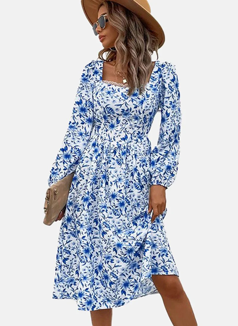 YUNIQEE Floral Squareneck Dress