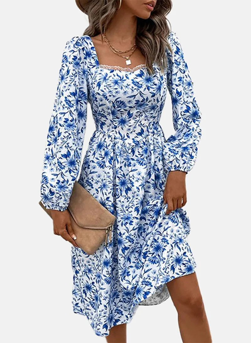 YUNIQEE Floral Squareneck Dress