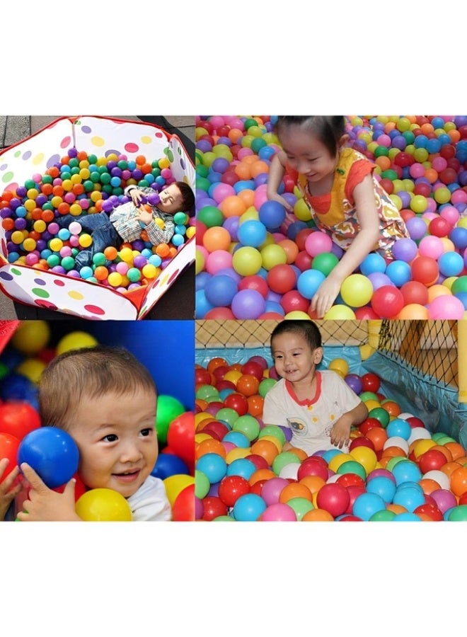 STORE 7 Soft Play Balls Set for Kids 100 Colorful Plastic Balls Ideal for Ball Pit Pool Tent Indoor Outdoor Play and Kids Activity - Image 5