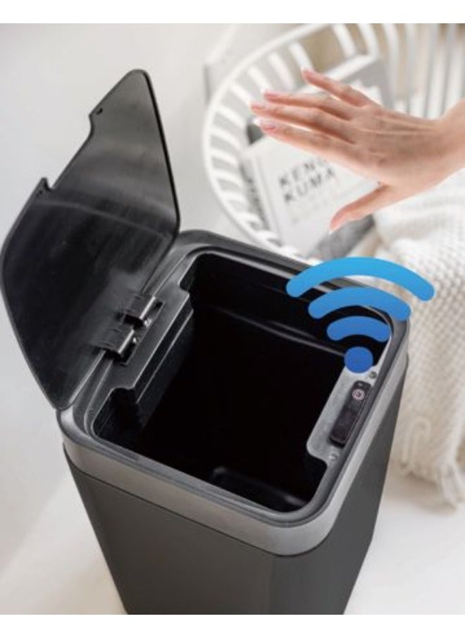 Feelings Feelings 20 Litre Cuboid Sensor Dustbin Carbon Steel Touchless Trash Bin Automatic Hand Motion Dustbin for Kitchen Office Bathroom Restaurant Hotel  - Image 1