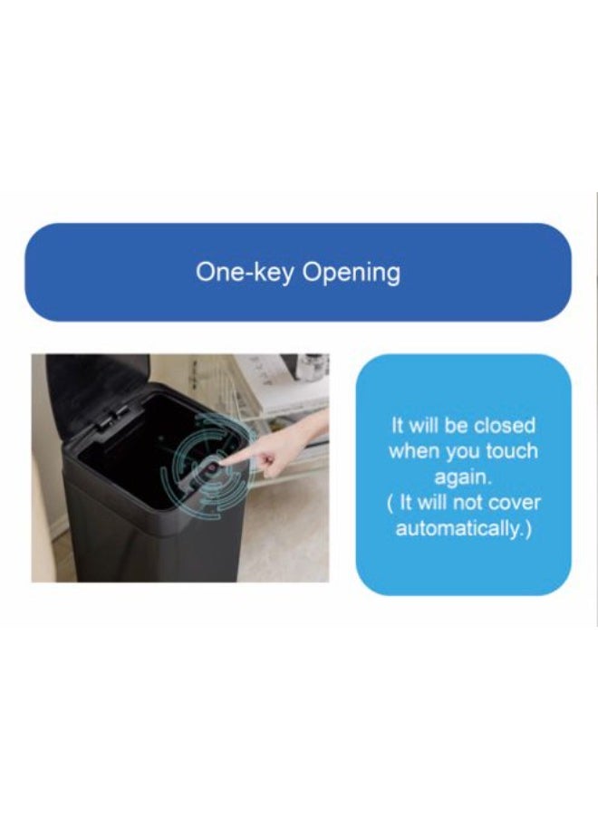 Feelings Feelings 20 Litre Cuboid Sensor Dustbin Carbon Steel Touchless Trash Bin Automatic Hand Motion Dustbin for Kitchen Office Bathroom Restaurant Hotel  - Image 3