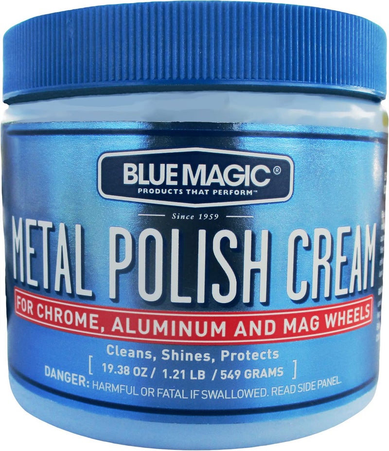 Blue Magic 500-06 Metal Polish Cream Non-Abrasive Tarnish and Oxidation Remover for Chrome, Aluminium, Brass, Copper, Sterling Silver and Stainless Steel, 19.25 oz., Pack of 1 - Image 1