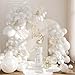 NUTTYBASH Pearl White Balloon Arch Kit Double Stuffed White Clear Balloon Garland Kit for Wedding Birthday Baby Shower Gender Reveal Bridal Engagements Party Decorations - Image 2