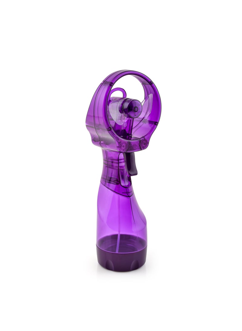 O2COOL O2COOL Deluxe Handheld Battery Powered Water Misting Fan Purple 