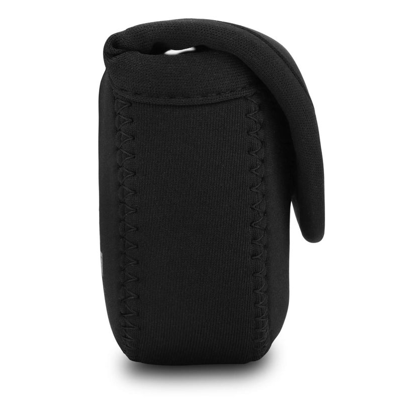 MegaGear Panasonic Lumix DC-ZS200, TZ200, Leica C-Lux Ultra Light Neoprene Camera Case, with Carabiner â€“ Black - Image 4