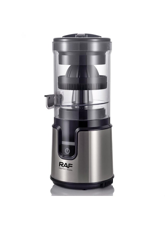 آر إيه أف عصارة الحمضيات الكهربائية من راف، سعة 350 مل - عصارة برتقال وليمون أوتوماتيكية من الفولاذ المقاوم للصدأ مع خاصية التحكم في اللب، تصميم سهل التنظيف - Image 1