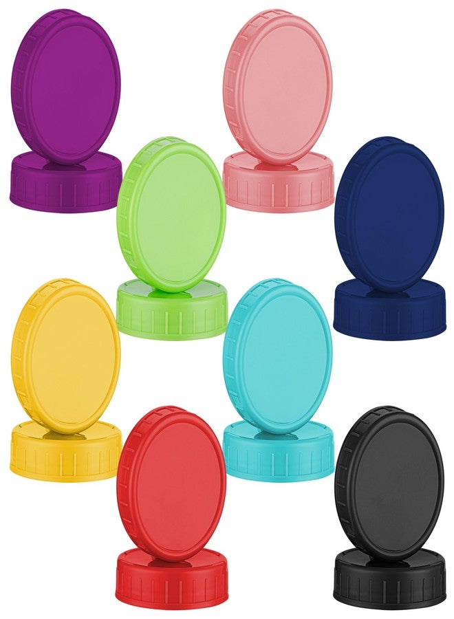 KapStrom Plastic Canning Lids for Mason Jars (16 Pcs Regular-Mouth), Reusable Storage Caps w/Food-Grade Silicone Seal Rings, Colored Leak-proof Jar Lids by KapStrom - Image 2