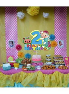 Y&D Cartoon Birthday Cake Topper, Party Supplies for Baby Topper Shower Theme Decoration (2 year old)  - Image 2