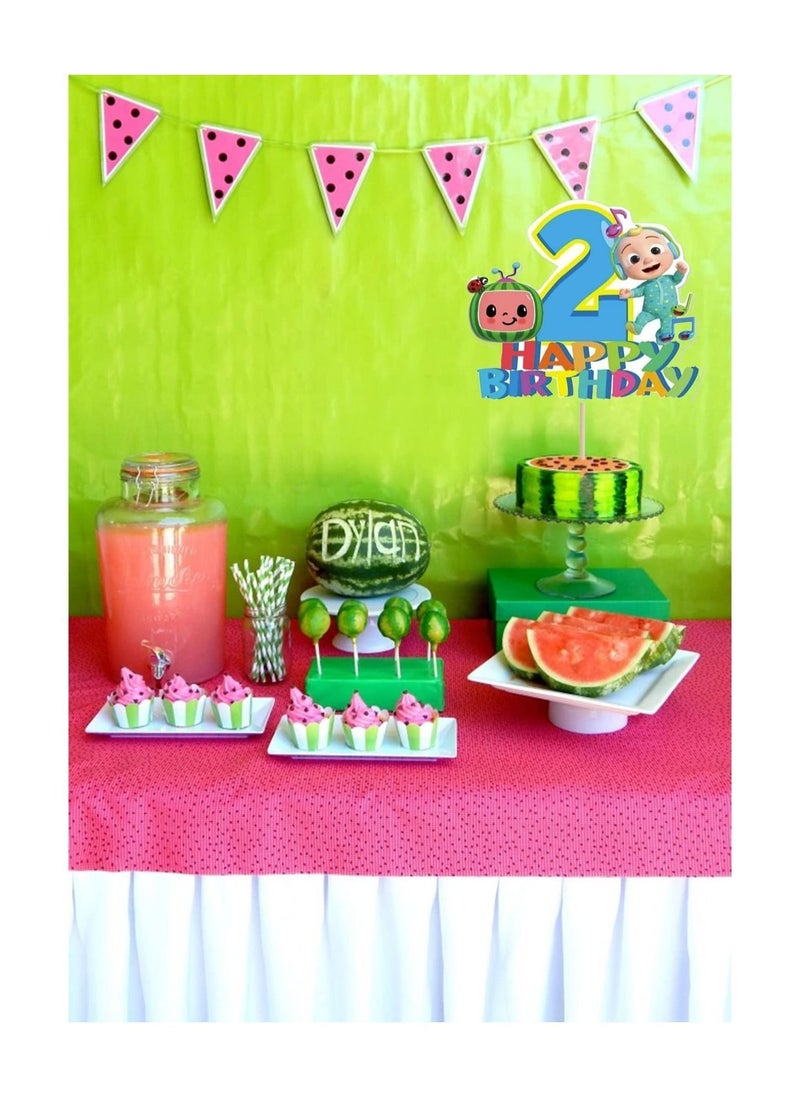 Y&D Cartoon Birthday Cake Topper, Party Supplies for Baby Topper Shower Theme Decoration (2 year old)  - Image 3