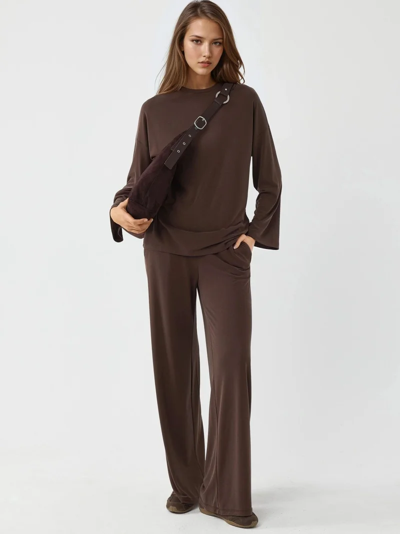 Busem BUSEM Crew Neck Long Sleeve Blouse
