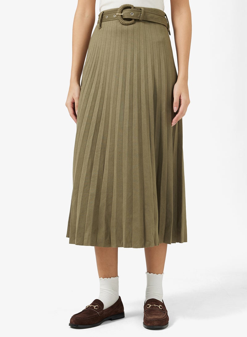 Ginger Belted Pleated Skirt - Image 1