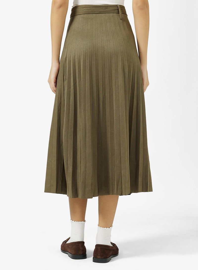 Ginger Belted Pleated Skirt - Image 3