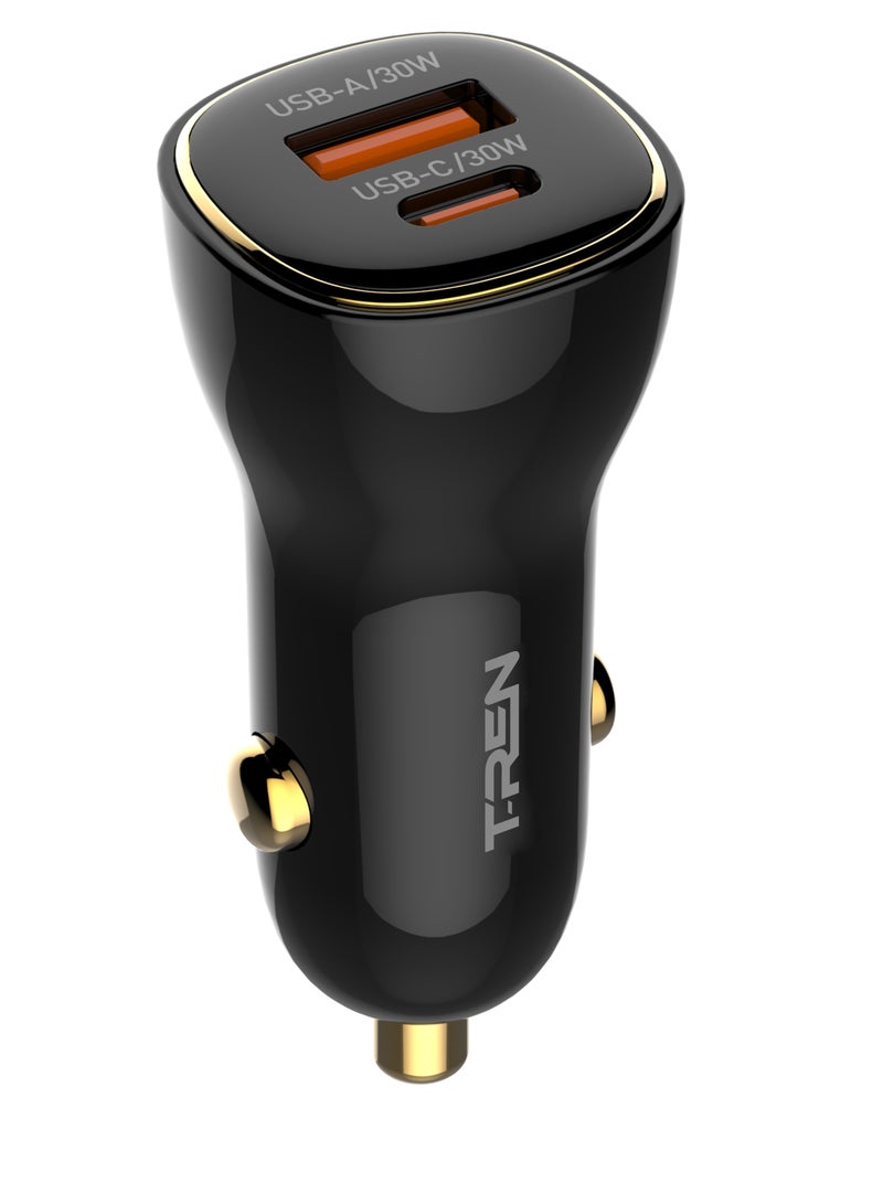 60W Fast Car Charger with Dual USB and USB-C Ports – The perfect partner for super-fast charging for all your devices, including iPhone 16 Pro Max, Samsung S24, and Huawei Mate 60. Designed to deliver excellent performance and reliability on the go, ensuring a convenient, fast, and safe charging experience on every trip - Image 2